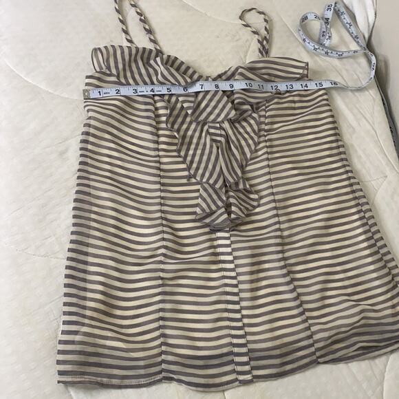 Express Striped Ruffle Tank Fully Lined XS - Picture 7 of 9